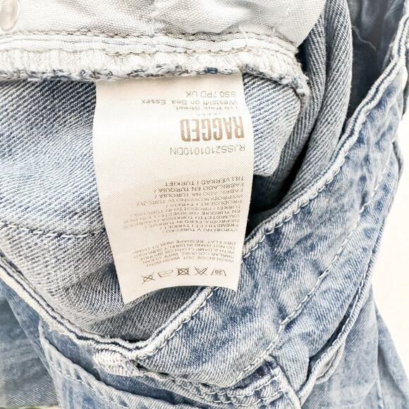 Ragged Plaid Patterned Denim Jeans RJSS21010010DN SIZE 28 - Picture 4 of 11